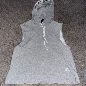 Adidas hooded workout shirt